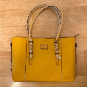 Mosiso Yellow Laptop Tote Bag